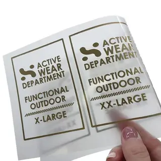 Custom Plastisol Heat Transfers Size Label